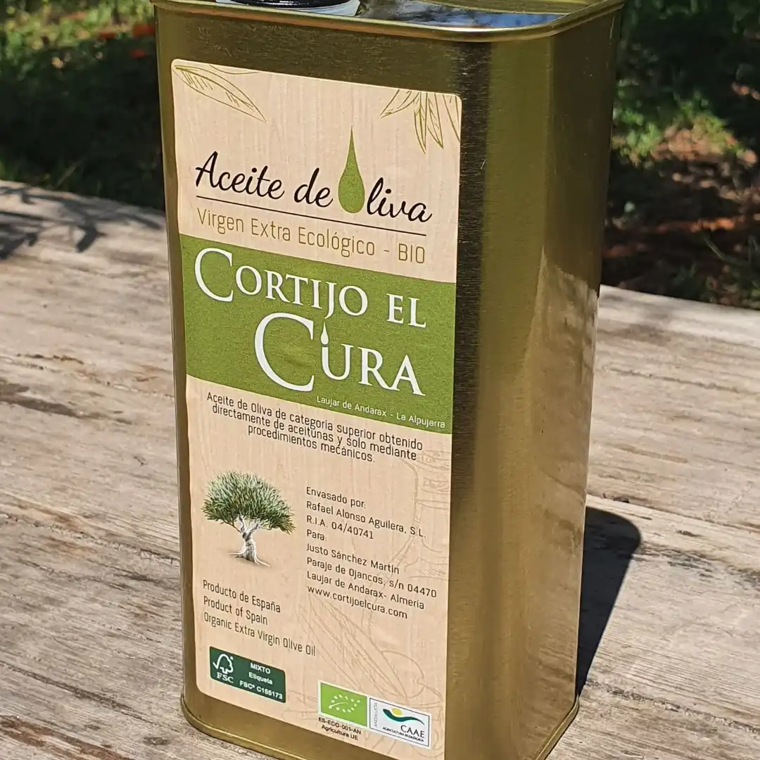 Lata 1 litro aceite de oliva virgen extra bio cortijo el cura