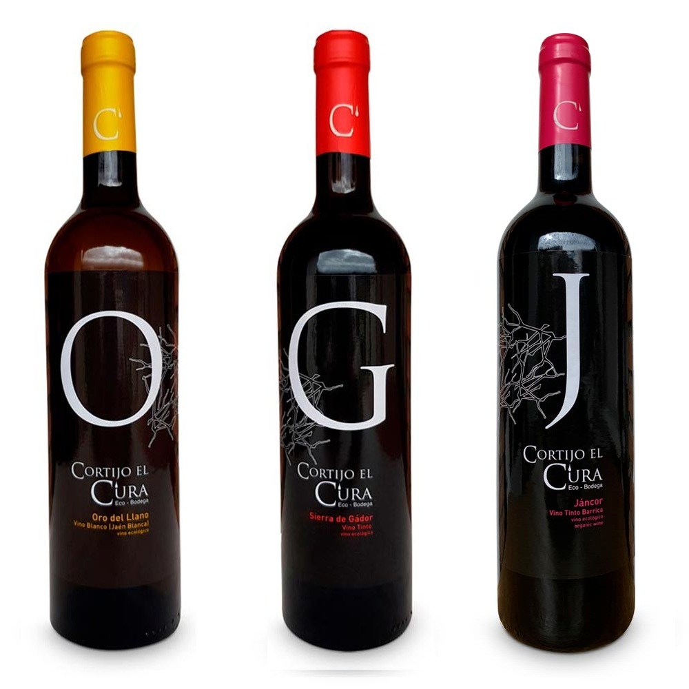 Pack Descubre Cortijo El Cura – 3 botellas de vino: blanco joven, tinto joven y tinto roble
